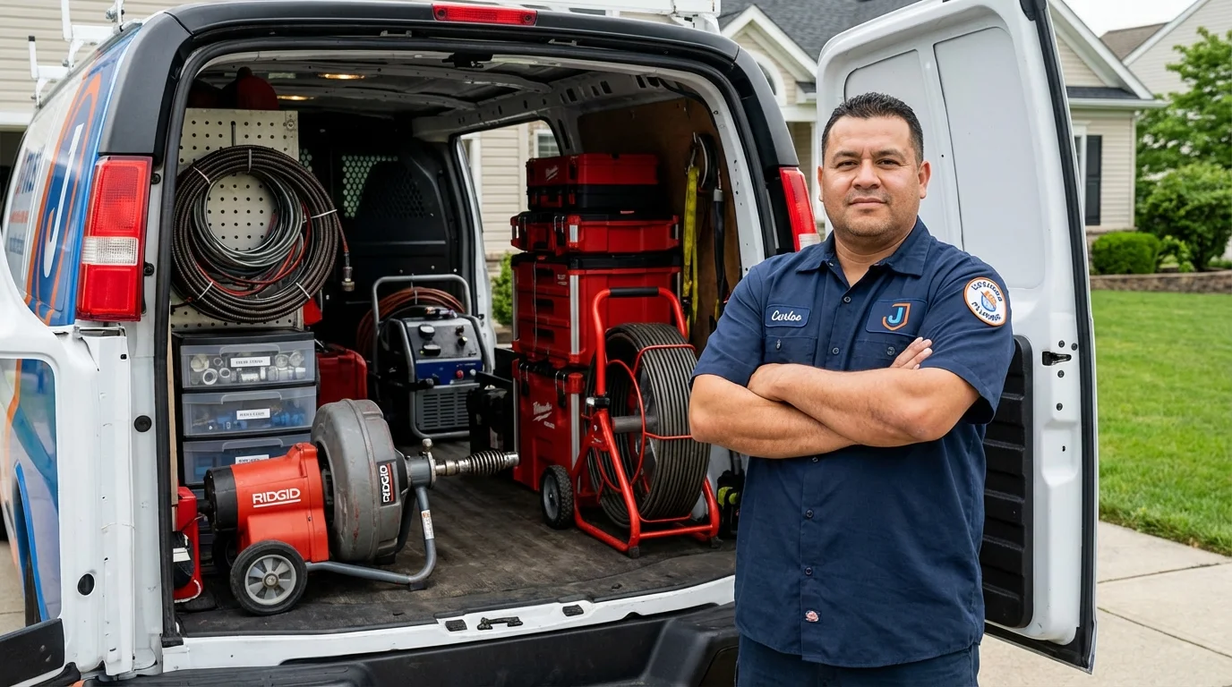 Professional drain cleaning equipment and Johns Plumbing LLC plumber in Inglewood